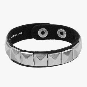 Black Faux Leather Punk Gothic